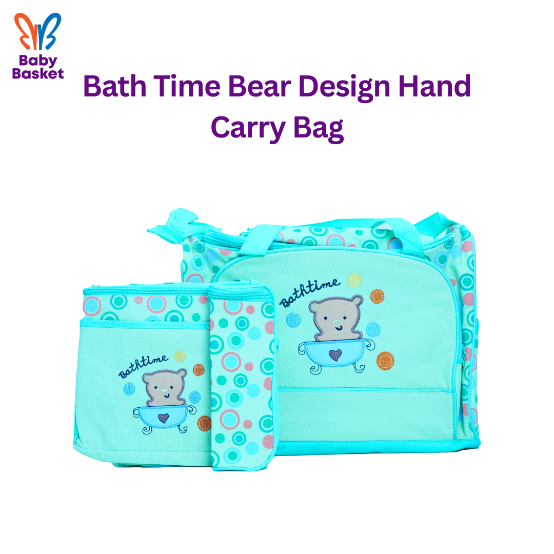 Bath Time Bear Design Hand Carry Bag