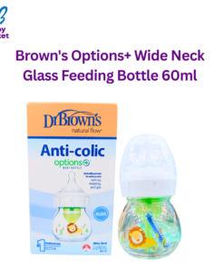 Brown's Options+ Wide Neck Glass Feeding Bottle 60ml