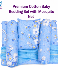 Premium Cotton Baby Bedding Set with Mosquito Net