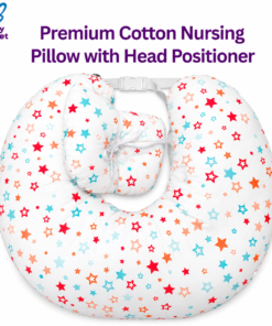 Premium Cotton Nursing Pillow with Head Positioner