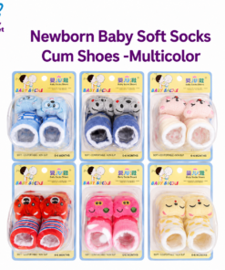 Newborn Baby Soft Socks Cum Shoes -Multicolor