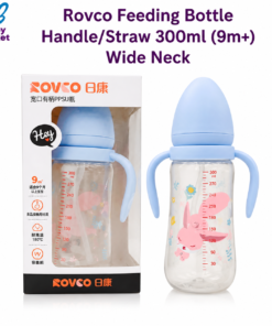 Rovco Feeding Bottle Handle/Straw 300ml (9m+) Wide Neck