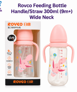 Rovco Feeding Bottle Handle/Straw 300ml (9m+) Wide Neck