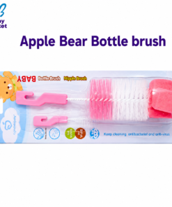 Apple Bear Bottle brush Pink