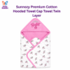 Sunnozy Premium Cotton Hooded Towel Cap Towel Twin Layer
