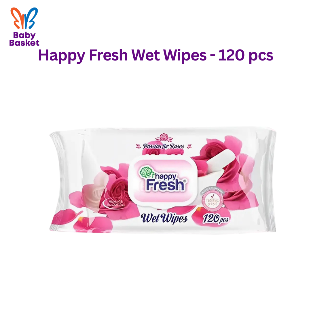 Happy Fresh Wet Wipes - 120 pcs