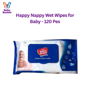 Happy Nappy Wet Wipes for Baby - 120 Pes