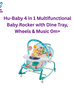 Hu-Baby 4 in 1 Multifunctional Baby Rocker with Dine Tray, Wheels & Music 0m+