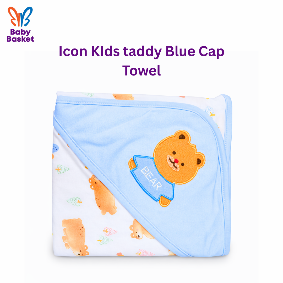 Icon KIds taddy Blue Cap Towel