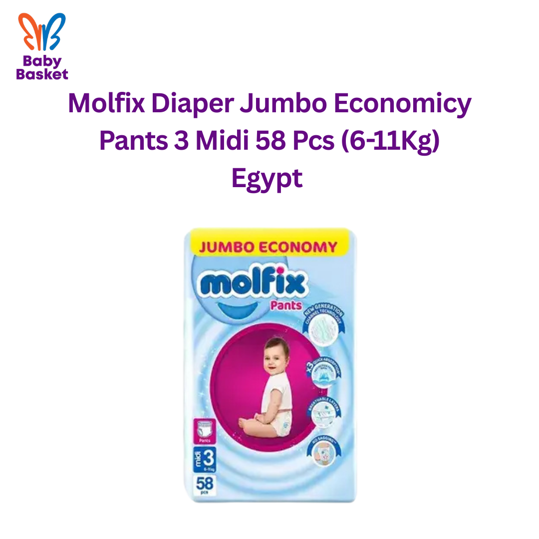 Molfix Diaper Jumbo Economicy Pants 3 Midi 58 Pcs (6-11Kg) Egypt