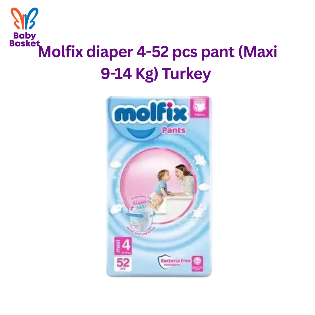 Molfix diaper 4-52 pcs pant (Maxi 9-14 Kg) Turkey