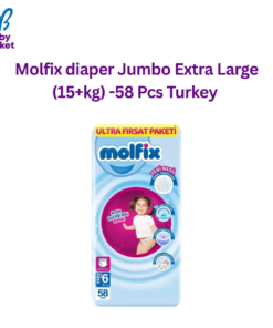 Molfix diaper Jumbo Extra Large (15+kg) -58 Pcs Turkey
