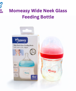 Momeasy Wide Neek Glass Feeding Bottle 0M+
