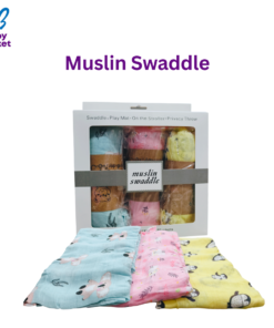 Muslin Swaddle 2 Layers 3 pcs Set (Random Color)