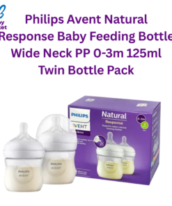 Philips Avent Natural Response Baby Feeding Bottle Wide Neck PP 0-3m 125ml Twin Bottle Pack