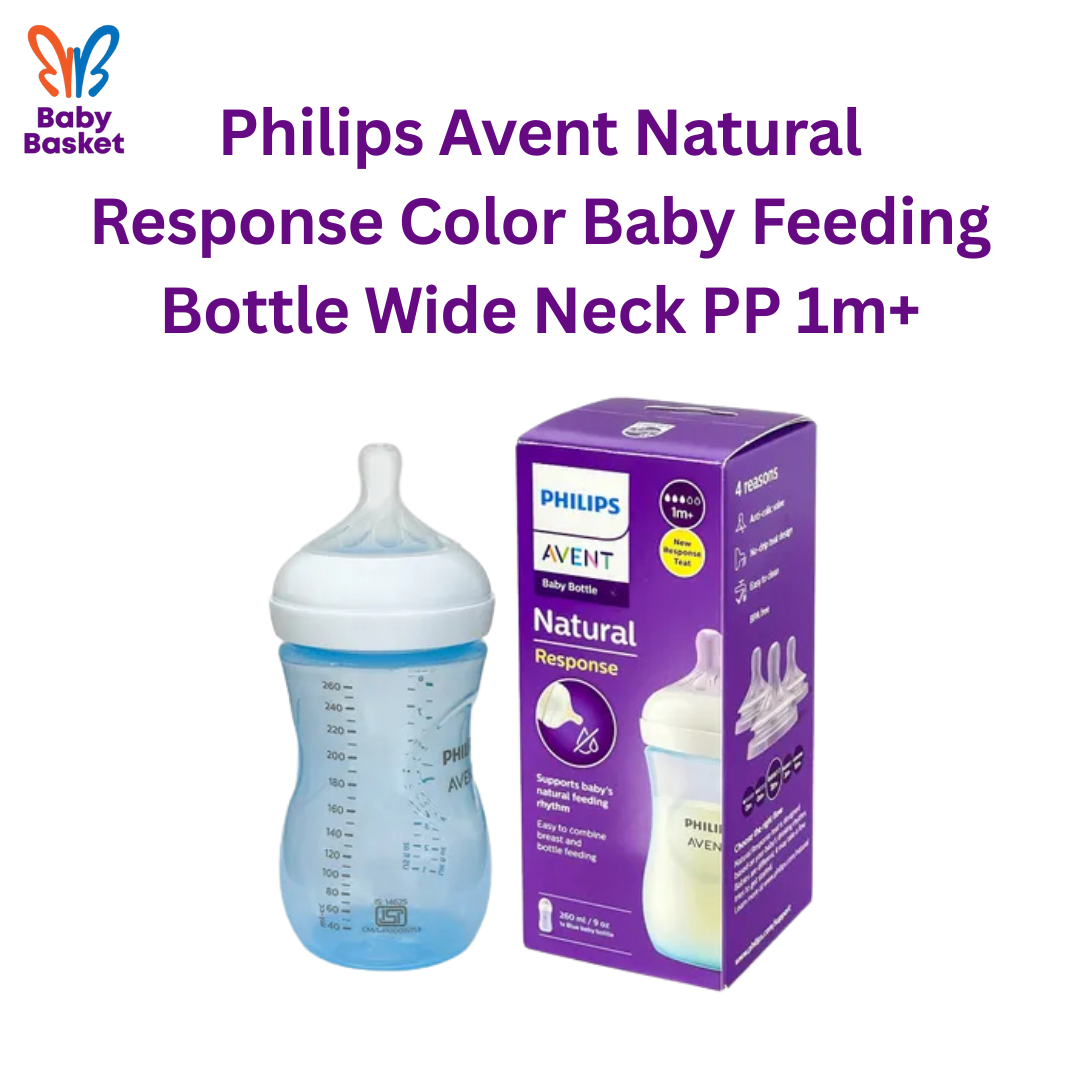 Philips Avent Natural Response Color Baby Feeding Bottle Wide Neck PP 1m+
