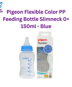 Pigeon Flexible Color PP Feeding Bottle Slimneck 0+ 150ml - Blue