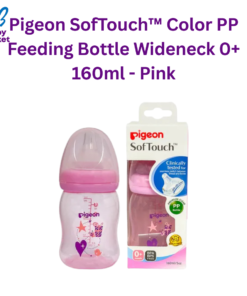 Pigeon SofTouch™ Color PP Feeding Bottle Wideneck 0+ 160ml - Pink