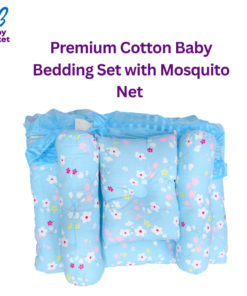 Premium Cotton Baby Bedding Set with Mosquito Net