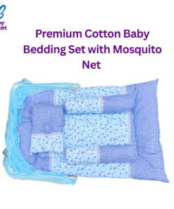 Premium Cotton Baby Bedding Set with Mosquito Net
