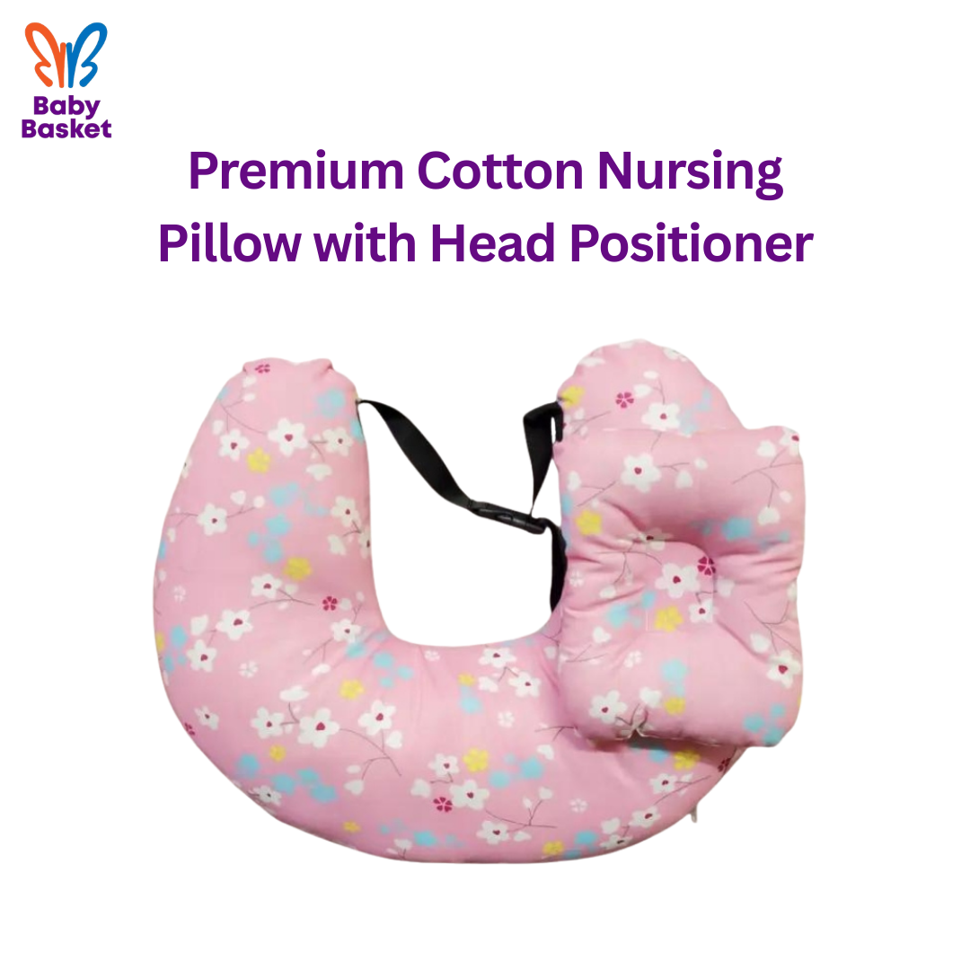 Premium Cotton Nursing Pillow with Head Positioner 2
