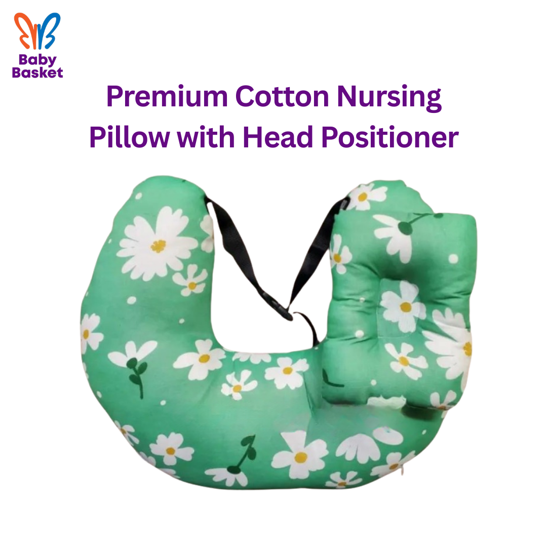 Premium Cotton Nursing Pillow with Head Positioner 3