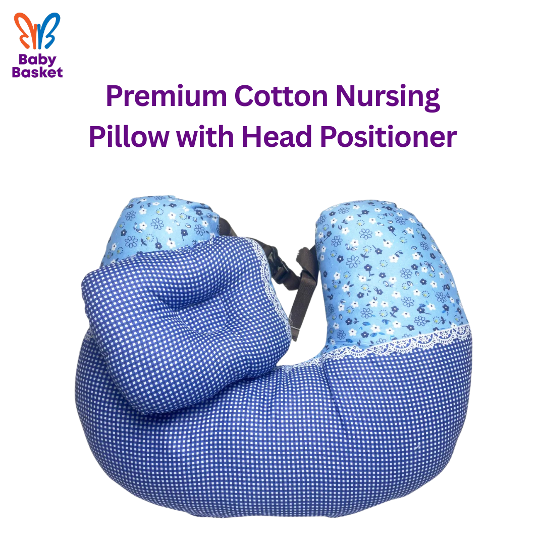 Premium Cotton Nursing Pillow with Head Positioner 4