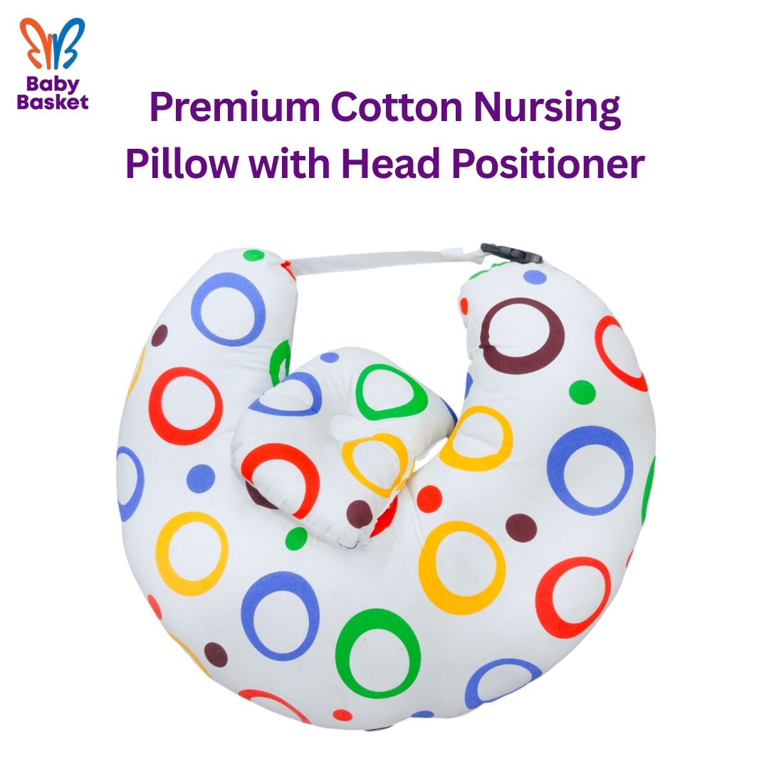 Premium Cotton Nursing Pillow with Head Positioner 7