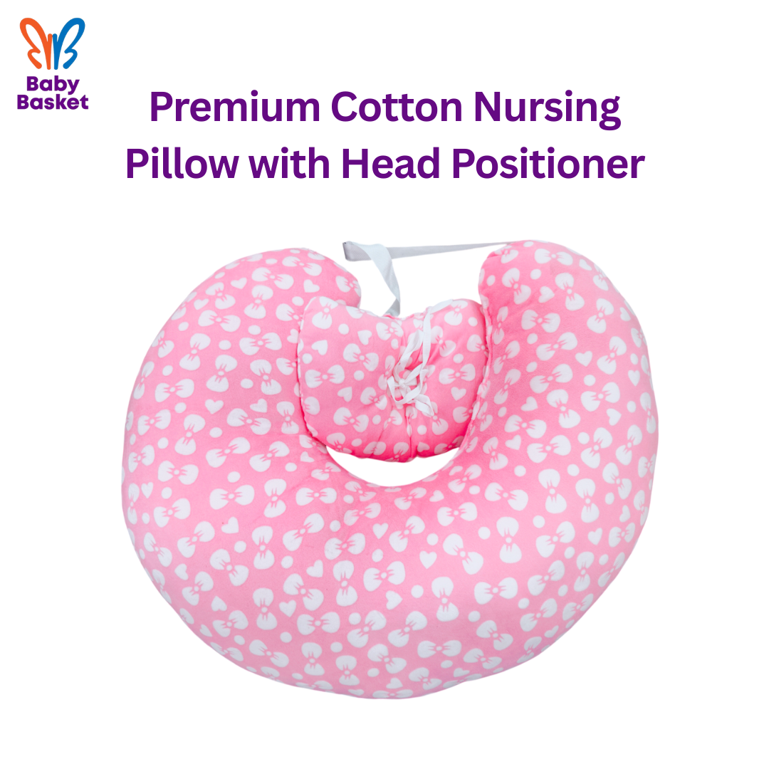 Premium Cotton Nursing Pillow with Head Positioner 9