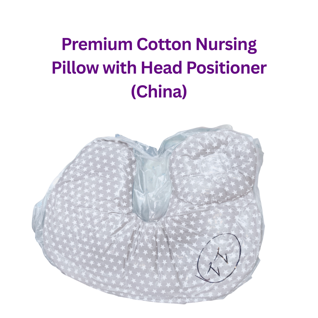 Premium Cotton Nursing Pillow with Head Positioner (China)