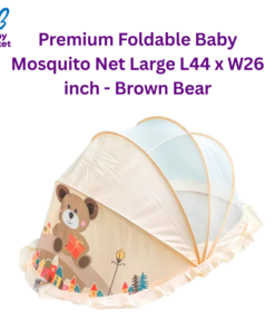 Premium Foldable Baby Mosquito Net Large L44 x W26 inch - Brown Bear