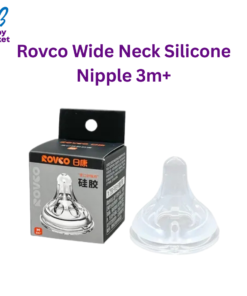 Rovco Wide Neck Silicone Nipple 3m+ - M