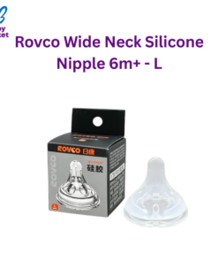 Rovco Wide Neck Silicone Nipple 6m+ - L