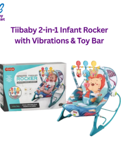 Tiibaby 2-in-1 Infant Rocker with Vibrations & Toy Bar
