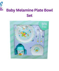 Baby Melamine Plate Bowl Set Green