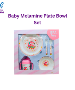 Baby Melamine Plate Bowl Set Pink