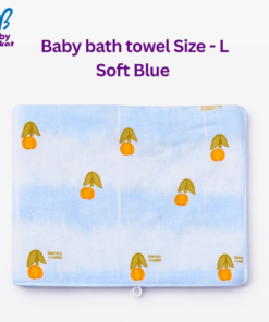 Baby bath towel Size - L Soft Blue