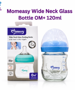 Momeasy Wide Neek Glass  Bottle 0M+ 120ml Blue