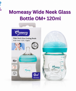 Momeasy Wide Neek Glass  Bottle 0M+ 120ml soft green