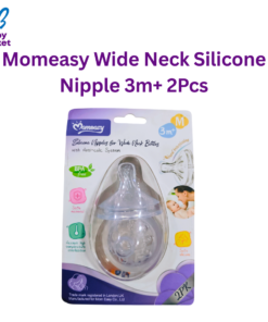 Momeasy Wide Neck Silicone Nipple 3m+ 2Pcs