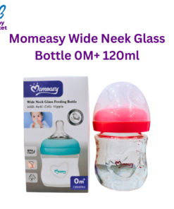 Momeasy Wide Neek Glass  Bottle 0M+ 120ml Red