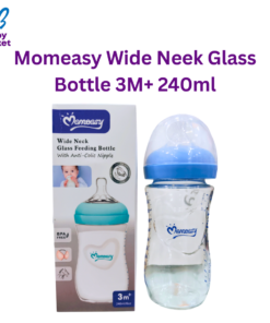 Momeasy Wide Neek Glass  Bottle 3M+ 240ml blue
