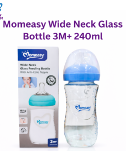 Momeasy Wide Neek Glass  Bottle 3M+ 240ml blue