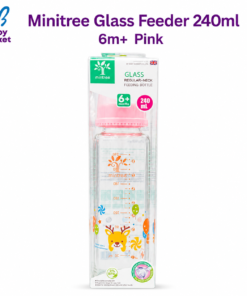 Minitree Glass Feeder 240ml 6m+ Pink